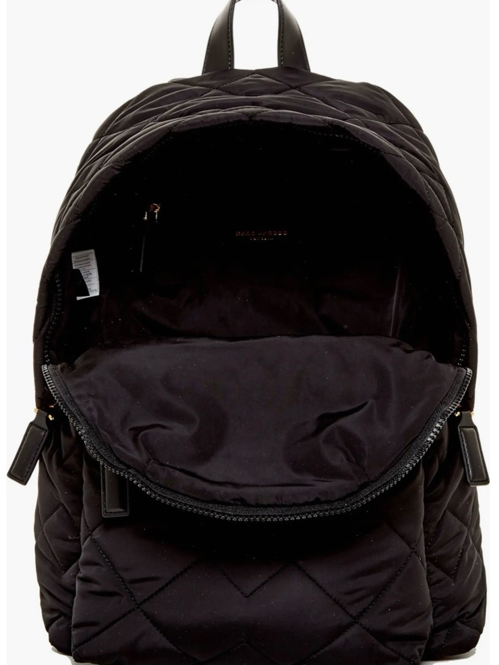 Authentic Marc Jacobs Black Nylon Backpack with Gold Plaque - Picture 3 of 10